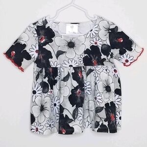 Mad Sky Floral Flower Shirt Tunic 4T